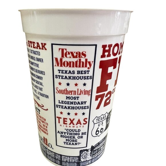 Th Big Texan Steak Ranch Souvenir Plastic 22oz Cup Route 66 Amarillo, Texas USA - Picture 3 of 7